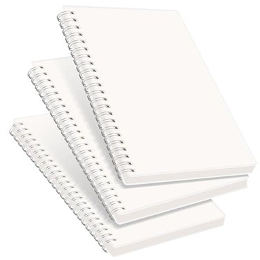 RETTACY Blank Journal Notebook 3Pack 160 Pages per Pack A5 Medium Size 57 83 100 GSM Thick Paper Spiralbound Flexible Plastic Cover for Sketching Drawing Painting