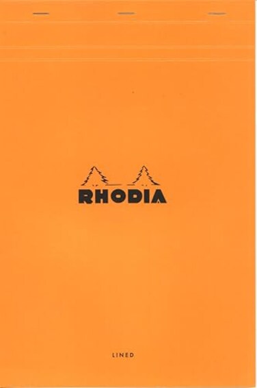 Rhodia Notepad No19 A4 Lined Orange 8 14 x 12 12 19600C