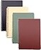 Yansanido Spiral Notebook 4 Pcs 83 Inch x 59 Inch A5 Thick Plastic Hardcover 8mm Ruled 4 Color 80 Sheets 160 Pages Journals for Study and Notes style 10Wine RedBrownGreenivory A5