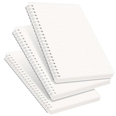 RETTACY Dotted Journal Notebook 3Pack 160 Pages per Pack A5 Medium Size 57 83 100 GSM Thick Paper Spiralbound Flexible Plastic Cover for Journaling Planning Tracking