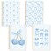 CNhoqc Blue Spiral Journal Notebook 4 Pcs Blue Bow Coquette Preppy Lined Pages Spiral Bound Journal Hardcover Subject Notebook College Ruled Work Back To School Office Supplies Note Taking Women Man