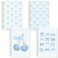 CNhoqc Blue Spiral Journal Notebook 4 Pcs Blue Bow Coquette Preppy Lined Pages Spiral Bound Journal Hardcover Subject Notebook College Ruled Work Back To School Office Supplies Note Taking Women Man