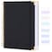 Amanple Spiral Notebook College Ruled Notebook Journal 85 x 11 300 Pages Leather Writing Journal for Women Men A4 Hardcover Notebook for Work School 24pcs Index Tabs Black