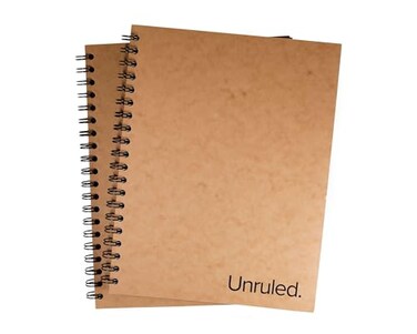 Unruled. Unruled Blackout Blank Spiral NotebookJournal 55 Sheets of Premium 70lb Black Paper 105 x 8 Recycled and Sustainable Toned Sketchbook for Visual Notetaking Pack of 2