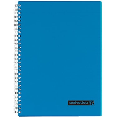 Maruman Septcouleur Lined Notebook B5 717 x 1012 80 Sheets 160 Pages 7mm College Ruled Paper Journal Durable Double Wirebound Spiral Water Resistant Cover Dark Blue Made in Japan