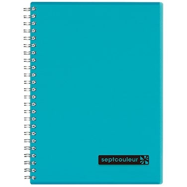 Maruman Septcouleur Lined Notebook A5 583 x 827 80 Sheets 160 Pages 7mm College Ruled Paper Journal Durable Double Wirebound Spiral Water Resistant Cover Light Blue Made in Japan