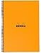 Rhodia 193108C Spiral Notebook Full Binding Notebook Orange A4 Lined 160 Detachable Pages Clairefontaine Paper 80 gm Soft and Resistant Coated Card Cover Classic