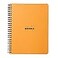 Rhodia 193468C Spiral Notebook Full Binding Orange Notebook A5 Ruled 160 Detachable Pages Clairefontaine Paper 80 gm Soft and Resistant Coated Card Cover Classic