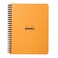 Rhodia 193468C Spiral Notebook Full Binding Orange Notebook A5 Ruled 160 Detachable Pages Clairefontaine Paper 80 gm Soft and Resistant Coated Card Cover Classic