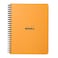 Rhodia 193468C Spiral Notebook Full Binding Orange Notebook A5 Ruled 160 Detachable Pages Clairefontaine Paper 80 gm Soft and Resistant Coated Card Cover Classic