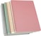 Yansanido Spiral Notebook 4 Pcs 4 Color A5 Thick Plastic Hardcover 7mm College Ruled Paper 80 Sheets 160 Pages Journal for School and Office Supplies 4 Pcs A5