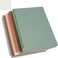 Yansanido Spiral Notebook 4 Pcs A5 Thick Plastic Hardcover Graph Paper 4 Color 80 Sheets 160 Pages Journals for Study and Notes Grid4pcs Wine RedBrownGreenivory A5