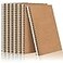 LABUK 7 Pack Blank Spiral Notebook A5 Unlined Notebook 100 Pages Journal Sketch Books 83x 55 Soft Cover Kraft Diary Planner 50 Sheets for School Travel Office Brown
