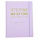 Graphique Hardbound Journal Its Fine Were Fine Design Cute Portable Notebook 200 Lined Pages Lavendar Lime Cover 675 x 85 x 75 For Taking Notes Lists and More