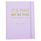 Graphique Hardbound Journal Its Fine Were Fine Design Cute Portable Notebook 200 Lined Pages Lavendar Lime Cover 675 x 85 x 75 For Taking Notes Lists and More