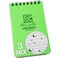 Rite in the Rain Florescent Top Spiral Notebook 3 x 5 Hi Vis Green Cover Universal Page Pattern 3 Pack No HV9353