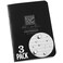 Rite in the Rain Weatherproof MiniStapled Notebook 3 14 x 4 58 Black Cover Universal Pattern 3 Pack No 771FXM