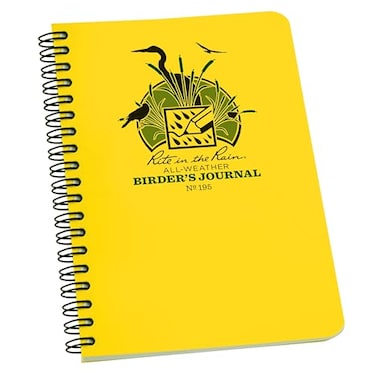 Rite in the Rain Weatherproof Spiral Notebook 4625 x 7 Yellow Cover Birders Journal No 195