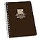 Rite in the Rain Weatherproof Side Spiral Notebook 4625 x 7 Brown Weatherproof Notepad Universal Page Pattern No 473