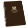 Rite in the Rain Weatherproof Side Spiral Notebook 4625 x 7 Brown Weatherproof Notepad Universal Page Pattern No 473