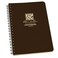 Rite in the Rain Weatherproof Side Spiral Notebook 4625 x 7 Brown Weatherproof Notepad Universal Page Pattern No 473