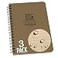 Rite in the Rain Weatherproof Side Spiral Notebook 4625 x 7 Tan Cover Universal Pattern 3 Pack No 973TL3