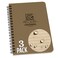 Rite in the Rain Weatherproof Side Spiral Notebook 4625 x 7 Tan Cover Universal Pattern 3 Pack No 973TL3