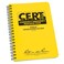 Rite in the Rain Weatherproof Side Spiral Notebook 4625 x 7 Yellow Cover CERT Field Operators Guide FOG No 573