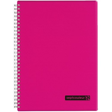 Maruman Septcouleur Lined Notebook B5 717 x 1012 80 Sheets 160 Pages 7mm College Ruled Paper Journal Durable Double Wirebound Spiral Water Resistant Cover Hot Pink Made in Japan