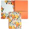 STEEL MILL AND CO. Steel Mill Co Cute Mini Spiral Notebook 825 x 625 Journal with Durable Hardcover and 160 Lined Pages Orange Floral