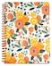 STEEL MILL AND CO. Steel Mill Co Cute Mini Spiral Notebook 825 x 625 Journal with Durable Hardcover and 160 Lined Pages Orange Floral