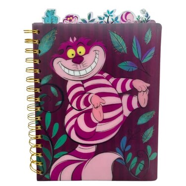 Innovative Designs Disney Alice in Wonderland Cheshire Cat Journal Notebook Spiral Bound 144 Lined Pages 8 x 7 inches