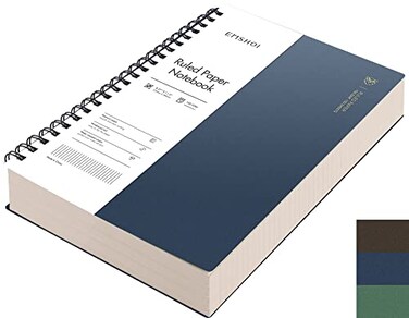 EMSHOI A4 Spiral Notebook College Ruled Lined Journal 112 X 827 300 Pages150 Sheets Easy Tear Perforated Pages 100gsm Thick Paper Waterproof Softcover for School Work WritingBlue