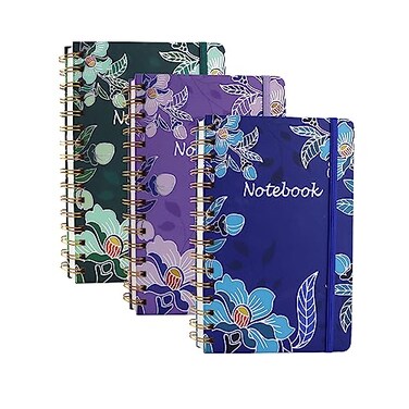 Aacehlh 3 Pack Hardcover Spiral Notebook Journal for WomenA5 College Ruled Notebooks with Pocket85x 57160 PagesCute Journals for Daily Study or Work