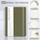 LACCHOUFEE Lined Spiral Journal Notebook A5 Hardcover Leather Notebook for Work 5782 100GSM Thick Paper Spiral Bound Journaling Notebooks for Women Men Office School Note Taking Business Green