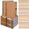Engrowtic 50 Set Bulk Notebooks with Pens Appreciation Gifts Spiral Kraft Pocket Notebooks Lined Journal with Bamboo Pens Personalized Gifts for Employee Teachers Fathers Day Back to School Favors