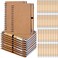 Engrowtic 50 Set Bulk Notebooks with Pens Appreciation Gifts Spiral Kraft Pocket Notebooks Lined Journal with Bamboo Pens Personalized Gifts for Employee Teachers Fathers Day Back to School Favors