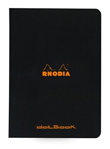 Rhodia Classic Dot Grid 6 X 8 14 A5 Black Cover Notebook