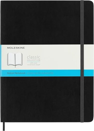 Moleskine Classic Notebook Soft Cover XL 75 x 95 Dotted Black 192 Pages