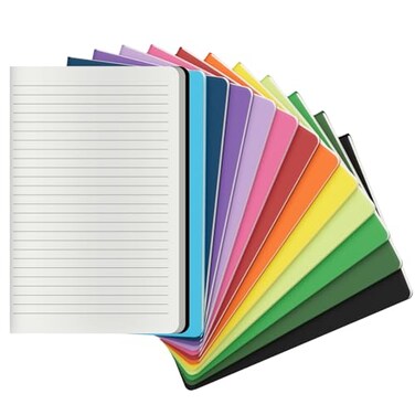 XYark 12 PCS Colorful Notebook Journals Bulk Lined Paper College Ruled 60 Pages 55x83 A5 Size Travel Journal Set for Travelers Students and Office Writing Diary Subject Notebooks Planner