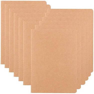 XYark Large Blank Notebook Journals Bulk with Thick Plain Paper 60 Pages 85x11 inch Sketchbook Composition Diary Subject Notebooks Planner for Students Office Kraft Journal Set 12 Pack