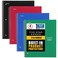 Five Star DuraShield Notebooks with Antimicrobial Front Covers 4 Pack 1 Subject College Ruled Paper 11 x 812 100 Sheets Black Red Blue Green 820029ECM