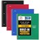 Five Star DuraShield Notebooks with Antimicrobial Front Covers 4 Pack 1 Subject College Ruled Paper 11 x 812 100 Sheets Black Red Blue Green 820029ECM