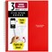 Five Star Spiral Notebook Study App 3 Subject Wide Ruled Paper 1012 x 8 150 Sheets Red 72029