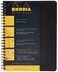 Rhodia 193469C Spiral Notebook Full Bound Black Notebook A5 Ruled 160 Detachable Pages Clairefontaine Paper 80 gm Soft and Resistant Coated Card Cover Classic