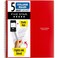 Five Star Spiral Notebook Study App 5 Subject College Ruled Paper Fights Ink Bleed Water Resistant Cover 812 x 11 200 Sheets Color Will Vary 06208