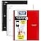 Five Star Spiral Notebooks Study App 3 Pack 1 Subject College Ruled Paper Pockets 100 Sheets Home School Supplies for College Student or K12 11 x 812 Black White Red 73055