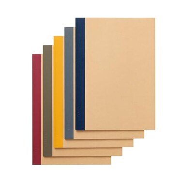 MUJI Set of 5 Notebooks 30 Sheets Color Ruled B5 76316145 Multicolor