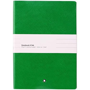 Montblanc Notebook 116518 Fine Stationery 146 Green Elegant Soft Cover Journal Lined Notebook with Leather Binding A5