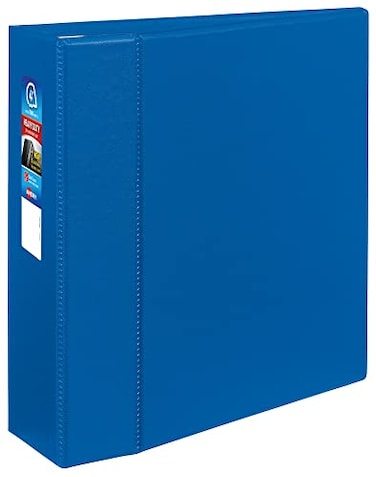 Avery HeavyDuty 3 Ring Binder 4 Inch One Touch EZD Rings 45 Inch Spine 1 Blue Binder 79884